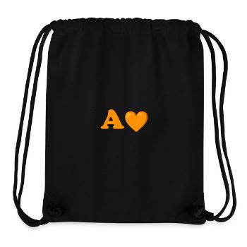 Illustration de coeur doux pour vêtements unisexes - Sac à cordon recyclé Stanley/Stella - noir - Devant