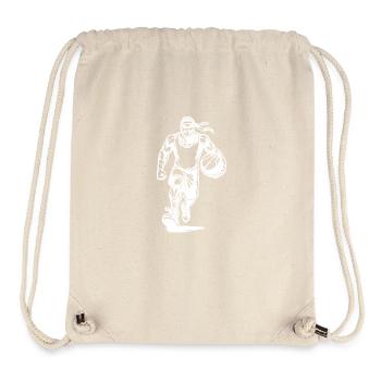 Big stormy basketball player with ball - Stanley/Stella Recycled Gym Bag - natural - Front