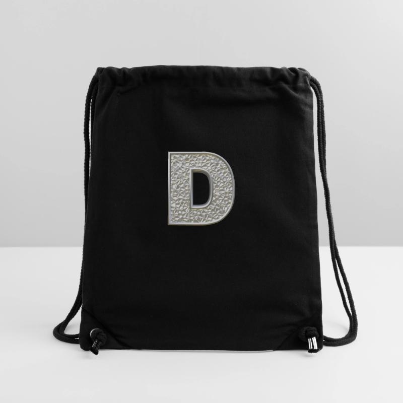 D, lettre, lettre D, initiale, initiale D, monogramme, Sac à cordon recyclé Stanley/Stella