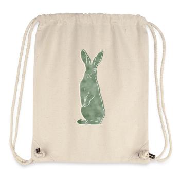 "Hase", Boho Line Art Design, Serie „Woods“ - Stanley/Stella recycelter Gym Bag - Naturweiß - Vorne