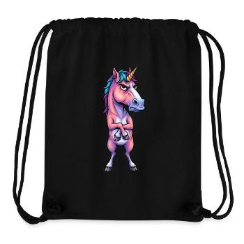Grimmiges Einhorn – Nicht immer glitzernd - Stanley/Stella recycelter Gym Bag - Schwarz - Vorne