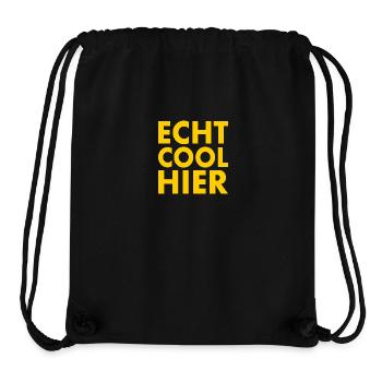 Echt cool hier - Stanley/Stella recycelter Gym Bag - Schwarz - Vorne
