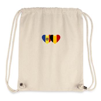 Moldau Belgien Flagge Herz - Stanley/Stella recycelter Gym Bag - Naturweiß - Vorne