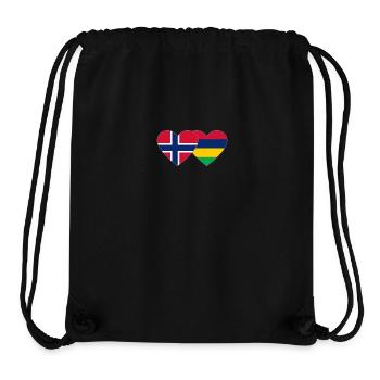 Norway Mauritius Flag Heart - Stanley/Stella Recycled Gym Bag - black - Front