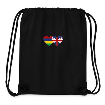 Mauritius England Flag Heart - Stanley/Stella Recycled Gym Bag - black - Front