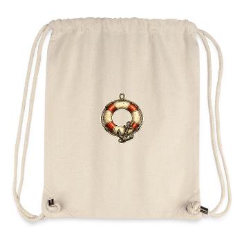 Nautical Lifebuoy Style - Stanley/Stella Recycled Gym Bag - natural - Front