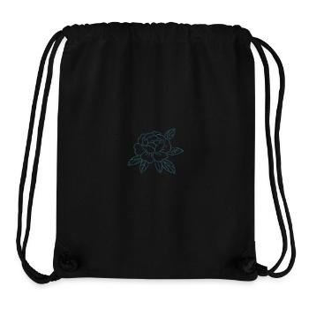 Minimalistische Pfingstrose Linie Kunst Blume - Stanley/Stella recycelter Gym Bag - Schwarz - Vorne