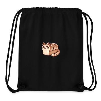 Gemütliche Katzenbrot Illustration - Stanley/Stella recycelter Gym Bag - Schwarz - Vorne