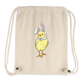 Oreilles de lapin de Pâques poussins - Sac à cordon recyclé Stanley/Stella - blanc naturel - Devant