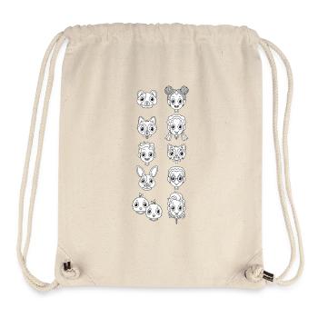 Animaux - Sac à cordon recyclé Stanley/Stella - blanc naturel - Devant