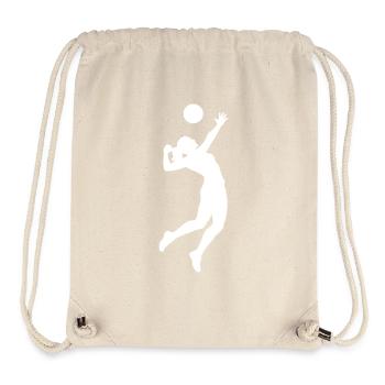 Volleyballerin Silhouette Volleyball - Stanley/Stella recycelter Gym Bag - Naturweiß - Vorne
