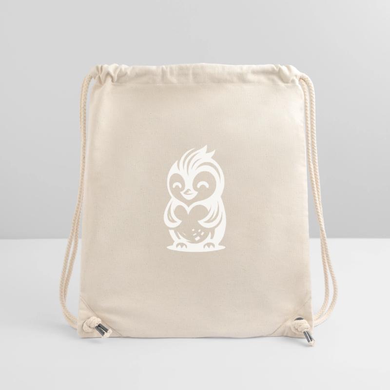 Dessin de pingouin avec une expression amicale mignonne Sac à cordon recyclé Stanley/Stella