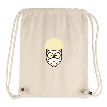 Hibou minimaliste – Simple et élégant - Sac à cordon recyclé Stanley/Stella - blanc naturel - Devant