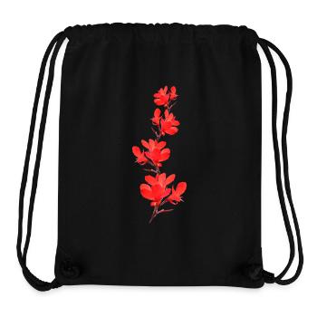 Blumenrohr rote Blumen - Stanley/Stella recycelter Gym Bag - Schwarz - Vorne