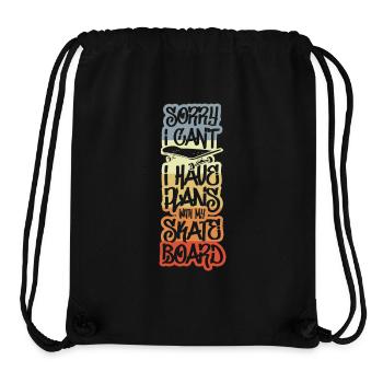 Sorry I Have Plans With My Skateboard - Stanley/Stella recycelter Gym Bag - Schwarz - Vorne