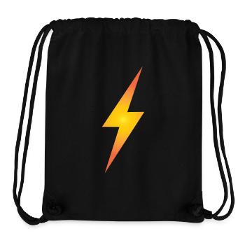 Yellow gradient lightning bolt - Stanley/Stella Recycled Gym Bag - black - Front