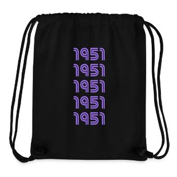 Year of birth 1951 - Stanley/Stella Recycled Gym Bag - black - Front