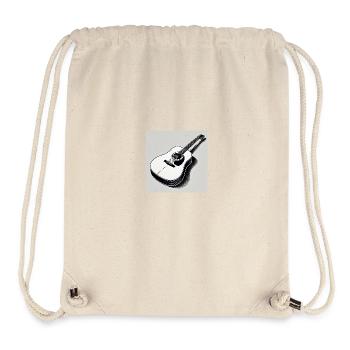 Guitare - Vintage - Country - Band - Liberté - Sac à cordon recyclé Stanley/Stella - blanc naturel - Devant