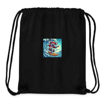 Surfen wie ein Koala: Wellen, Sonne und Spaß! - Stanley/Stella recycelter Gym Bag - Schwarz - Vorne