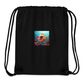 Flossen hoch! Lustiger Fisch mit Sonnenbrille - Stanley/Stella recycelter Gym Bag - Schwarz - Vorne