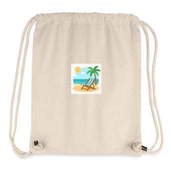 Entspannung pur: Deine Liege wartet am Strand - Stanley/Stella recycelter Gym Bag - Naturweiß - Vorne