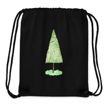 Festliche Tannenschmuck-Grafik - Stanley/Stella recycelter Gym Bag - Schwarz - Vorne