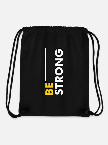 Be strong - Stanley/Stella recycelter Gym Bag - Schwarz