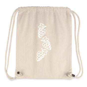 Weintrauben Symbol Trauben - Stanley/Stella recycelter Gym Bag - Naturweiß - Vorne