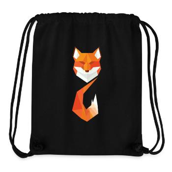 Moderner geometrischer Fuchs - Stanley/Stella recycelter Gym Bag - Schwarz - Vorne