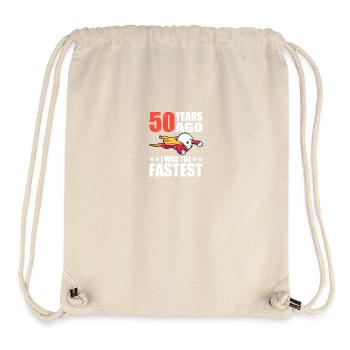 50 years I was the fastest 50th birthday - Stanley/Stella Recycled Gym Bag - natural - Front