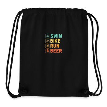 Swimming Cycling Running Beer Triathlon Athlete - Stanley/Stella Recycled Gym Bag - black - Front