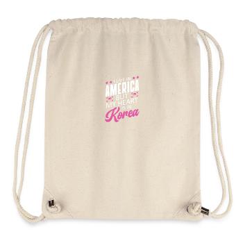 I live in America, but my heart is in Korea - Stanley/Stella Recycled Gym Bag - natural - Front