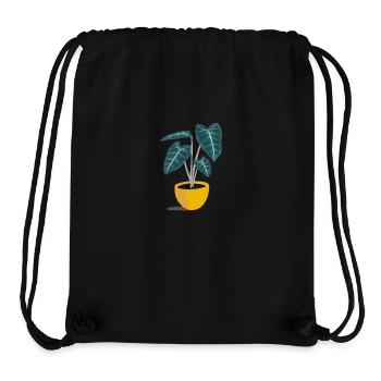 Small Alocasia in a yellow pot - Stanley/Stella Recycled Gym Bag - black - Front