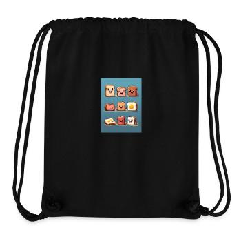 Pixelart, Frühstück - Stanley/Stella recycelter Gym Bag - Schwarz - Vorne