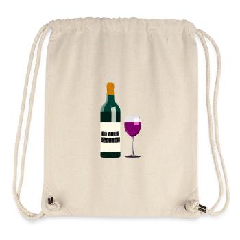 Wein - Stanley/Stella recycelter Gym Bag - Naturweiß - Vorne