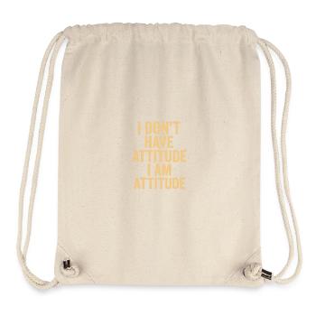 Ich habe keine Attitüde, ich bin Einstellung - Stanley/Stella recycelter Gym Bag - Naturweiß - Vorne