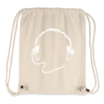 Retro headphones with cable - Stanley/Stella Recycled Gym Bag - natural - Front