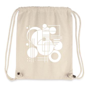 Geometric Black and White Pattern Print - Stanley/Stella Recycled Gym Bag - natural - Front