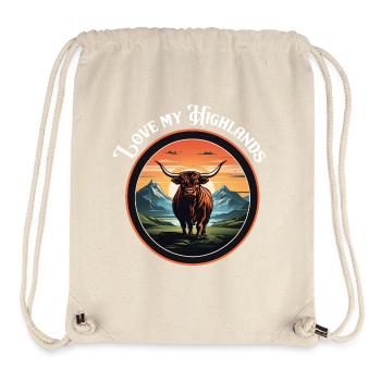 Scottish Highland Beef Love My Highlands - Stanley/Stella Recycled Gym Bag - natural - Front