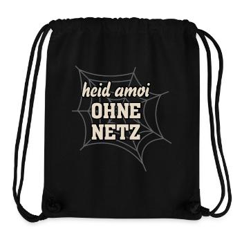 heid amoi OHNE NETZ-heite mal OHNE NETZ, pun - Stanley/Stella Recycled Gym Bag - black - Front