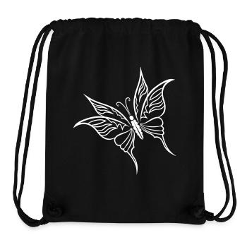 Printemps Papillon - Sac à cordon recyclé Stanley/Stella - noir - Devant