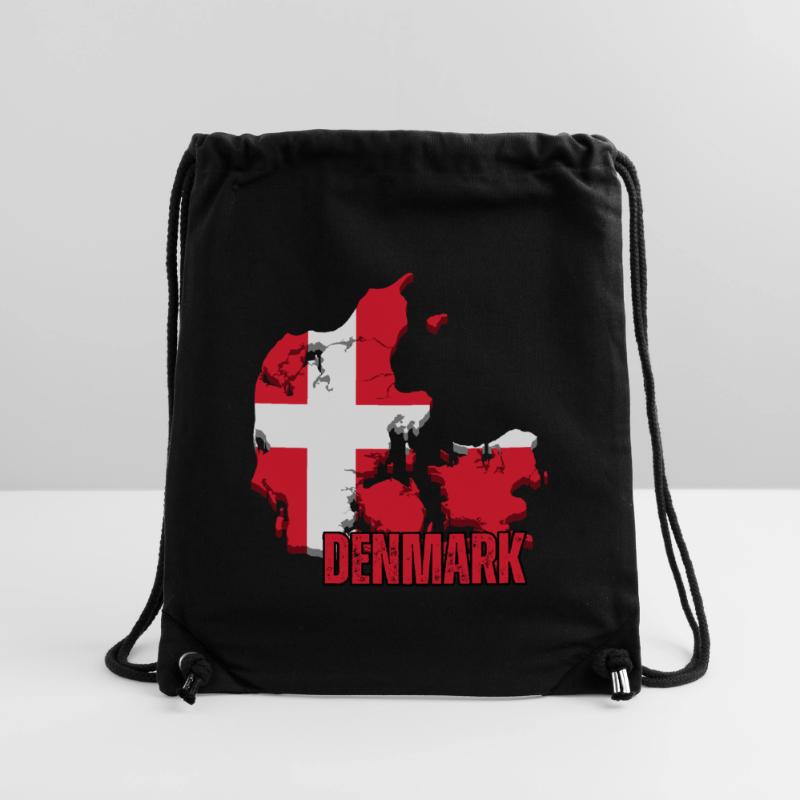 Fierté danoise, drapeau du Danemark Sac à cordon recyclé Stanley/Stella