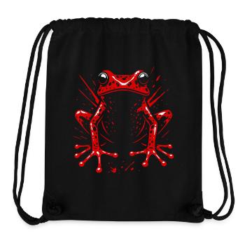 Red Poison Dart Frog - Tribal Animal Art - Stanley/Stella Recycled Gym Bag - black - Front