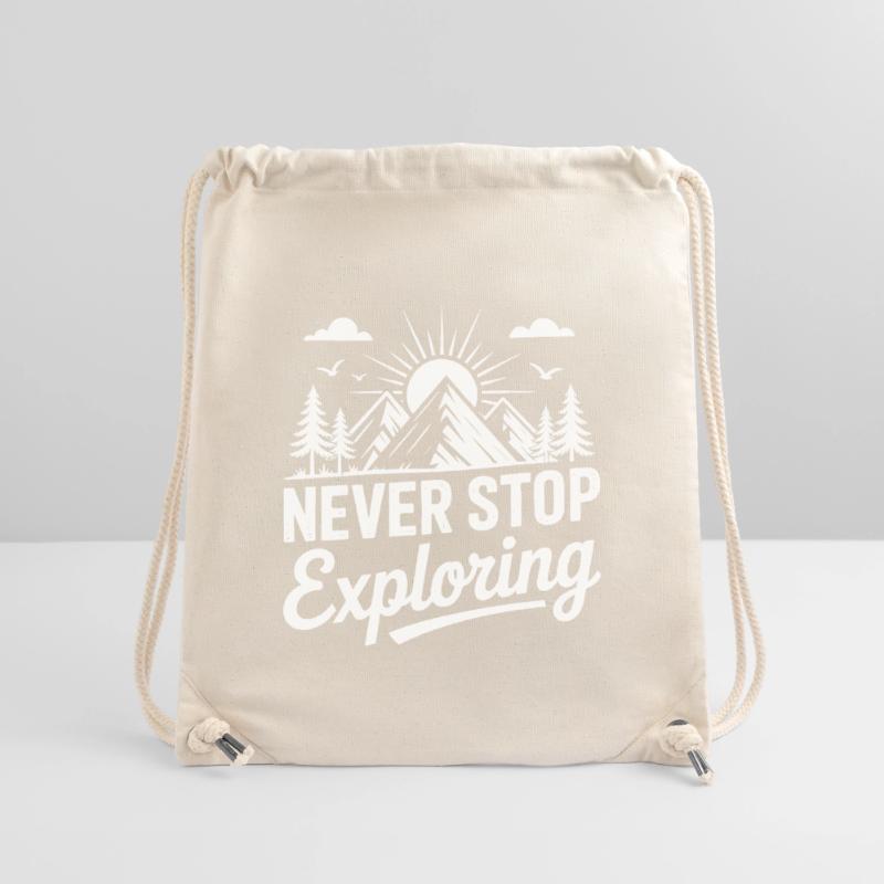 Mountains - Never Stop Exploring Stanley/Stella Recycled Gym Bag