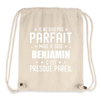 Benjamin: authentic, imperfect, top, perfection - Stanley/Stella Recycled Gym Bag - natural - Front