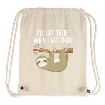 Casual Sloth Saying - Stanley/Stella Recycled Gym Bag - natural - Front