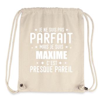 Maxime: authentic, imperfect, top, perfection - Stanley/Stella Recycled Gym Bag - natural - Front