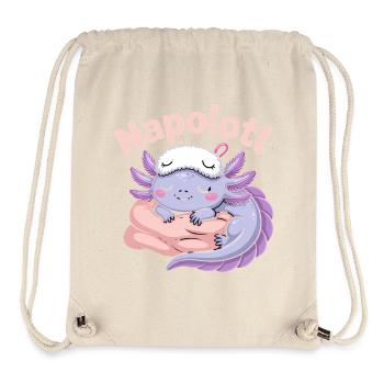 Napolotl Schlafender Axolotl Kawaii - Stanley/Stella recycelter Gym Bag - Naturweiß - Vorne