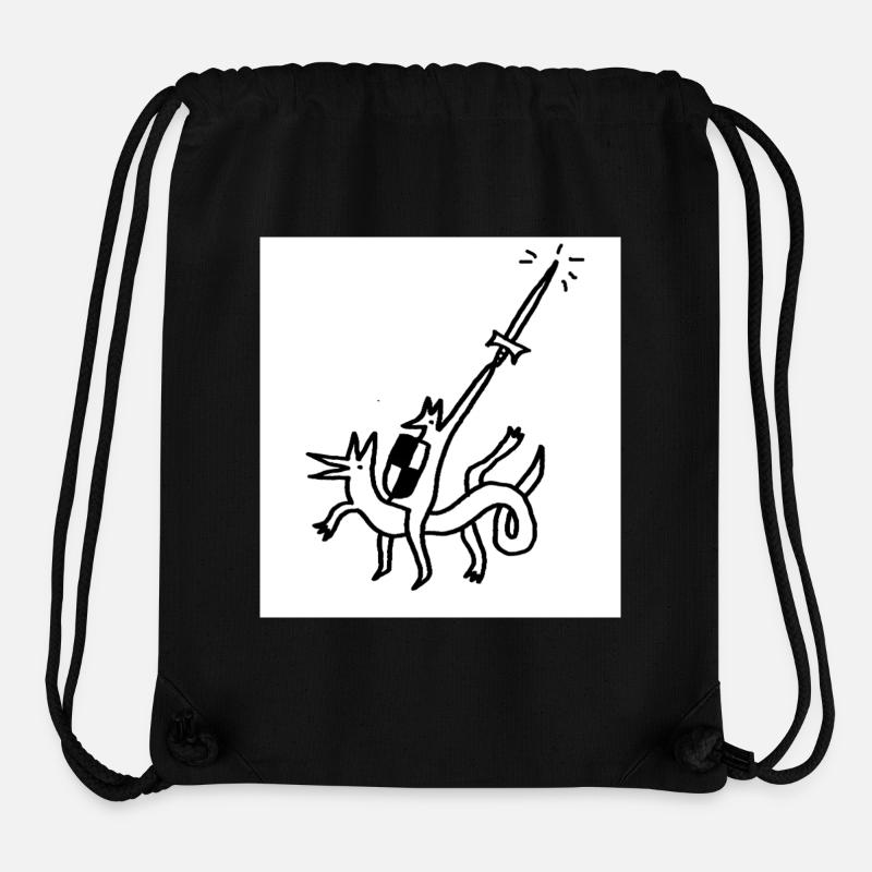 Held_mit_Schwert - Stanley/Stella recycelter Gym Bag - Schwarz