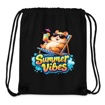 Hamster Summer Vibes - Stanley/Stella Recycled Gym Bag - black - Front